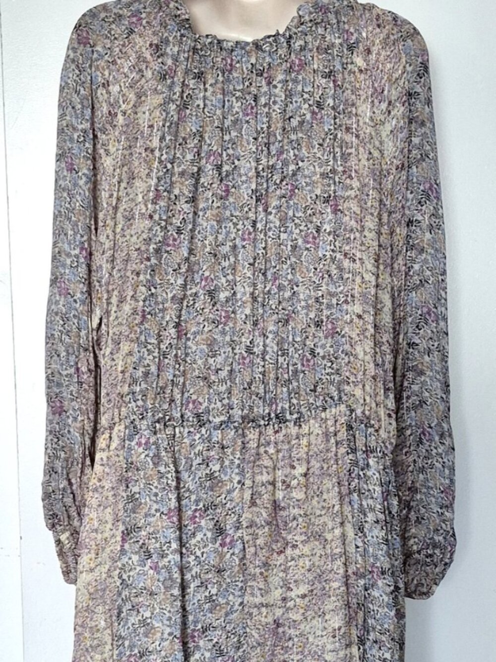 Zara ZW Collection Metallic Thread Maxi Dress Multicolored Size Large NWT - Picture 9 of 15